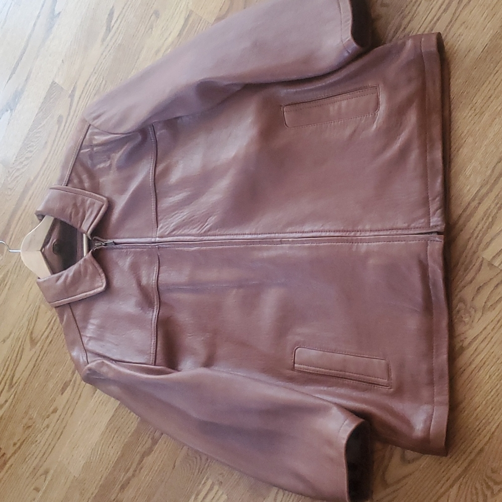 Reilly Olmes Collection Chocolate Brown Butter Soft Geniune Leather Jacket Xl